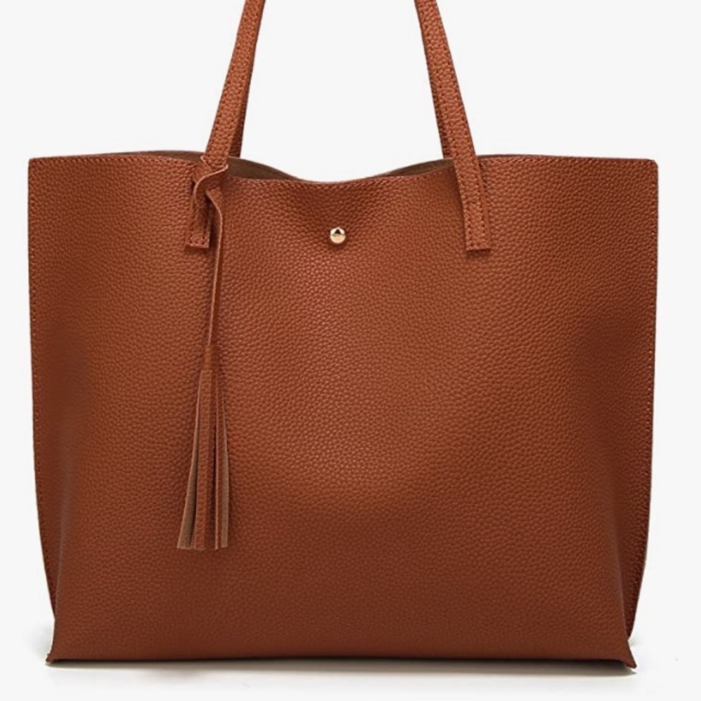 Faux Leather Tote